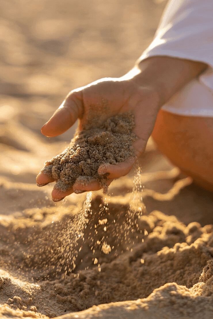 Areia utilizada na construção civil