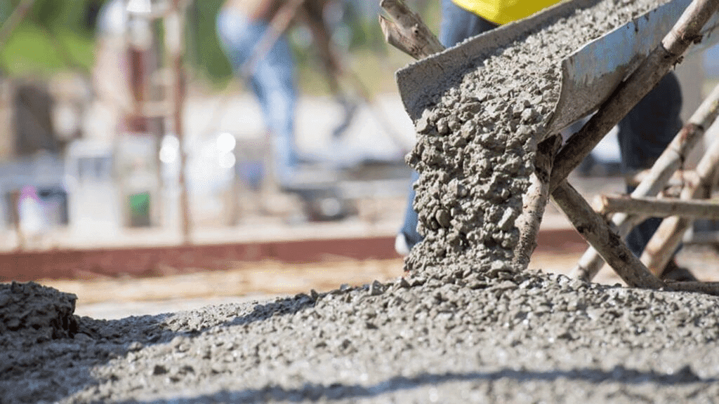 Preparação de concreto em uma obra